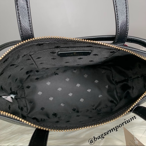 Kate Spade Black Glitter Satchel Crossbody Bag - Picture 4 of 9